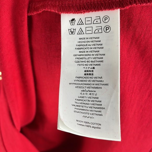 MICHAL KORS ~ Cotton Embellished-Logo Top ~ Crimson ~ NWT! - Picture 8 of 9